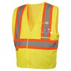 Pyramex RVHL2710BR Type R Class 2 Two-Tone Breakaway Safety Vest - Yellow/Lime