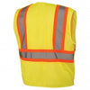 Pyramex RVHL2710BR Type R Class 2 Two-Tone Breakaway Safety Vest - Yellow/Lime