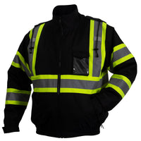 Pyramex RJ3710 Waterproof Black Hi Vis Jacket