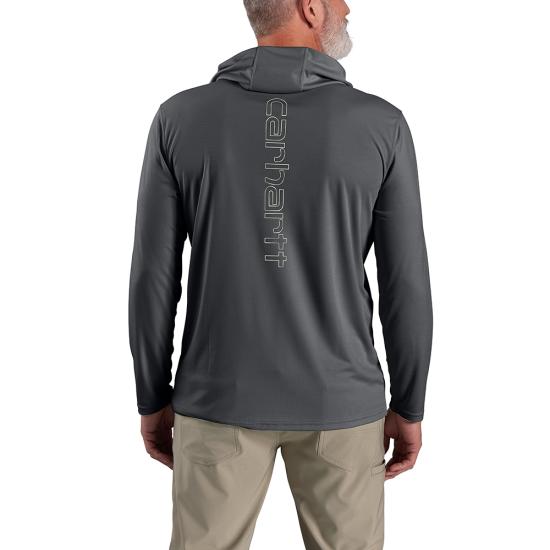Carhartt 106165 - Force Sun Defender™ Lightweight Long-Sleeve Hooded Logo Graphic T-Shirt