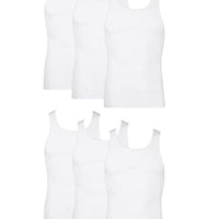 Hanes Men's Pack, Moisture-Wicking Ribbed, Lightweight Cotton Tank Undershirts, 6-Pack
