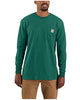 Carhartt 104896  Men's Heather Green Antler Logo Graphic Heavyweight Long Sleeve Work Green XX-Large