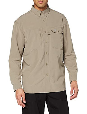 Carhartt 103011 Men's Force Extremes & Trade; Angler Woven Long Sleeve Shirt - XX-Large - Desert