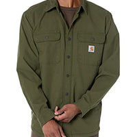 Carhartt 105419 Men's Rugged Flex Relaxed Fit Canvas Fleece-Lined Shir - 3X-Large Regular - Basil