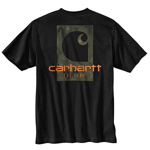 Carhartt 105755 Men's Loose Fit Heavyweight Short-Sleeve Camo Logo Graphic T-Sh - X-Large Tall - Black