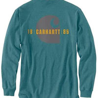 Carhartt 105054 Men's Relaxed Fit Heavyweight Long-Sleeve Pocket C Gra
