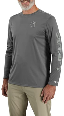 Carhartt 106164 Men's Force Sun Defender Lightweight Long-Sleeve Logo Graphic T-Shirt
