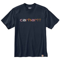 Carhartt 105797 Men's Relaxed Fit Heavyweight Short-Sleeve Logo Graphic T-Shirt - X-Large Tall - Navy