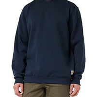 Carhartt K124 mens Midweight Crewneck Sweatshirt (Big & Tall) work utility t shirts, New Navy, 3X-Large US