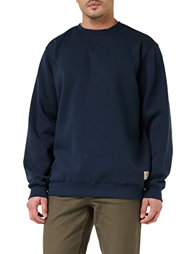 Carhartt K124 mens Midweight Crewneck Sweatshirt (Big & Tall) work utility t shirts, New Navy, 3X-Large US
