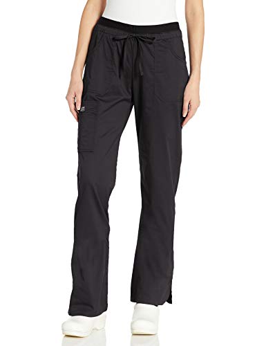 Cherokee Scrubs Workwear Pant Natural Rise Tapered Pull-On Cargo Pant White  medical Uniforms