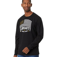 Carhartt 105960 Men's Relaxed Fit Midweight Long-Sleeve Flag Graphic T-Shirt