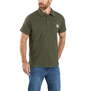 Carhartt 103569 Men's Force Relaxed Fit Midweight Short-Sleeve Pocket Polo
