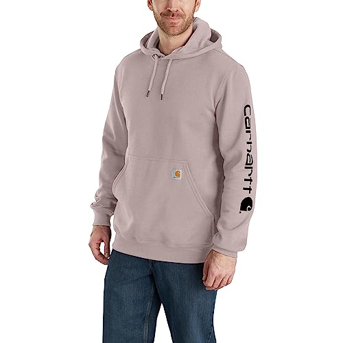 Carhartt K288  Men's Loose Fit Midweight Logo Sleeve Graphic Sweatshirt, Mink