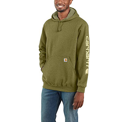 Carhartt K288 Men's Loose Fit Midweight Logo Sleeve Graphic Sweatshirt - 2X-Large Tall - True Olive Heather