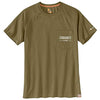 Carhartt 104082 Men's Force Birdseye Graphic Short Sleeve T-Shirt - Large - Military Olive