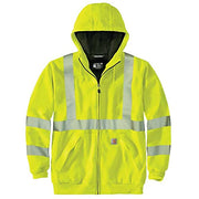Carhartt 104988 Men's High-Visibility Rain Defender Loose Fit Midweight Thermal-Lined Full-Zip Class 3 Sweatshirt