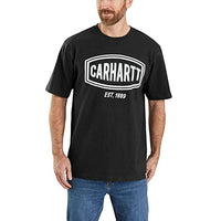 Carhartt 105185 Men's Loose Fit Heavyweight Short-Sleeve Logo Graphic T-Shirt - 3X-Large Regular - Black