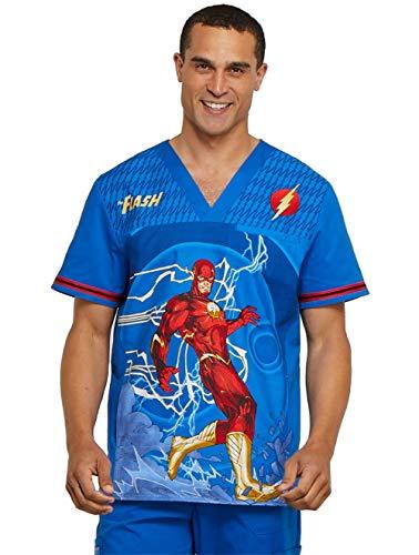 Cherokee Tooniform TF703 Men's V Neck Print Scrub Top