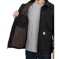 Carhartt 104293 Men's Loose Fit Washed Duck Sherpa-Lined Coat