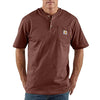Carhartt K84 Men's Short Sleeve Workwear Henley T-Shirt - Small - Iron Ore Heather