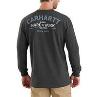 Carhartt 103354 Men's Workwear Hard Work Graphic Long Sleeve T-Shirt - XXX-Large - Carbon Heather
