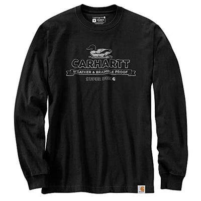 Carhartt 105060 Men's Relaxed Fit Heavyweight Long-Sleeve Super Dux™ - XX-Large - Black