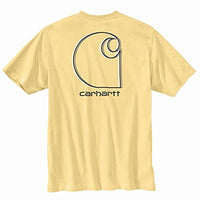 Carhartt 105179 Men's Relaxed Fit Heavyweight Short Sleeve Logo Graphic T-Shirt - 2X-Large Tall - Pale Sun