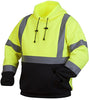 Rugged Outfitters 70798 Hi-Vis Lime Safety Pullover Sweatshirt with Black Bottom