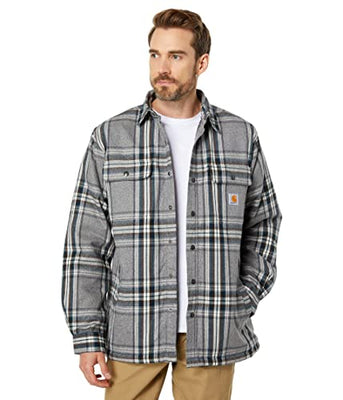 Carhartt 105430 Men's Relaxed Fit Flannel Sherpa-Lined Shirt Jac