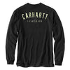 Carhartt 105055 Men's Loose Fit Heavyweight Long-Sleeve Pocket Trademark Graphi - 2X-Large Tall - Black