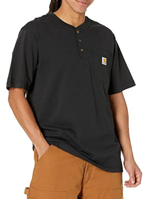 Carhartt K84 Men's Loose Fit Heavyweight Short-Sleeve Pocket Henley T-Shirt