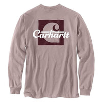 Carhartt 106040 Loose Fit Heavyweight Long Sleeve Pocket Script Graphic T-Shirt