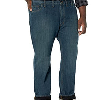 Carhartt 102803 Men's Big & Tall Relaxed Fit Fleece-Lined 5-Pocket Jean, Blue Ridge, 48 x 30