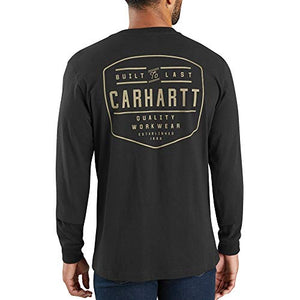 Carhartt 103840 Men's Workwear Built by Hand Graphic Long Sleeve T-Shirt - X-Large Tall - Black