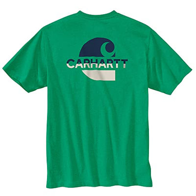 Carhartt 105710 Men's Loose Fit Heavyweight Short-Sleeve Pocket C Graphic T-Shi - 3X-Large Regular - Malachite