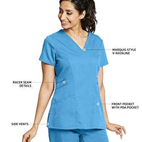 Grey's Anatomy 41452 3-Pocket V-Neck Top for Women Modern Fit Medical Scrub Top