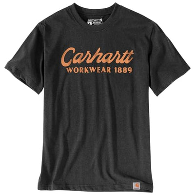 Carhartt 106158 Men's Loose Fit Heavyweight Short-Sleeve Script Graphic T-Shirt