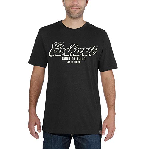 Carhartt 103563 Men's Maddock Born to Build Graphic Short Sleeve T-Shirt - Medium - Black