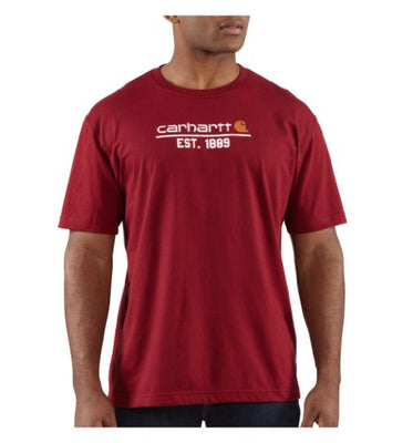 Carhartt K568 Lightweight Logo T-Shirt, Dark Red, XXX-Large