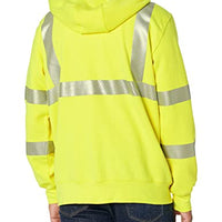 Carhartt 105786 Men's Flame Resistant High-Visibility Force Loose Fit Midweight Full-Zip Class 3 Sweatshirt