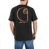 Carhartt 105179 Men's Logo Graphic Relaxed Fit Heavyweight Short Sleeve Work Pocket Black 3X