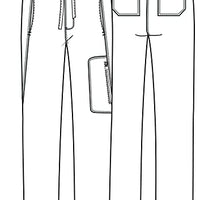 Cherokee WW012 Workwear Revolution Men's Natural Rise Straight Leg Jogger Scrub Pant