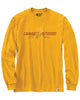 Carhartt 105427 Men's Relaxed Fit Heavyweight Long Sleeve Outdoors Graphic T-Shirt Yellow Small