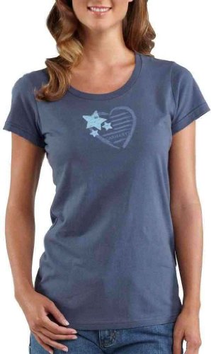 Carhartt WK002 Heart Graphic T-Shirt, Patriot Blue, Small
