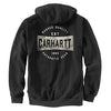 Carhartt 105021 Men's Loose Fit Midweight Full-Zip Hooded Authentic Gear Graphi - 3X-Large Regular - Black