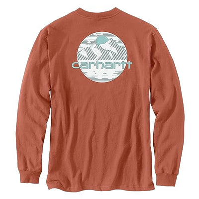 Carhartt 105955 Men's Relaxed Fit Heavyweight Long-Sleeve Pocket Mountain Graph