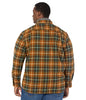 Carhartt 105439 Loose Fit Heavyweight Flannel Long Sleeve Plaid Shirt Oiled Walnut 2XL (Reg)