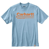 Carhartt 105754 Men's Relaxed Fit Heavyweight Short-Sleeve Outdoors Graphic T-S - 3X-Large Regular - Moonstone