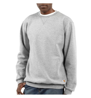 Carhartt K124 mens Midweight Crewneck (Big & Tall) athletic sweatshirts, Heather Grey, 3X-Large US